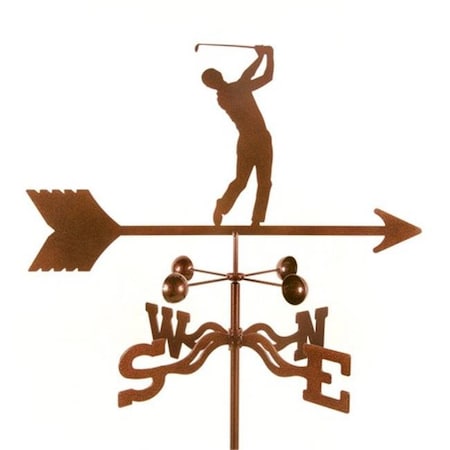 Ez Vane EZ Vane EZ1603-4S Male Golfer Weathervane with Four Sided Mount EZ1603-4S